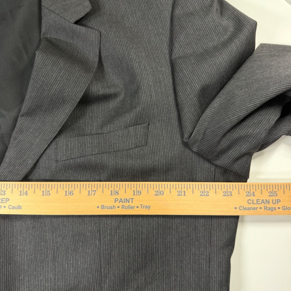 BOSS Hugo Boss Blazer Mens 48R Charcoal Grey Pinstripe The Grand/Central Wool - Picture 9 of 11